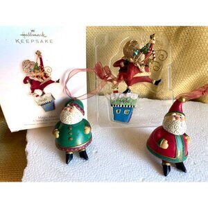 Hallmark Keepsake Magic Man Santa Claus ornament 3pc